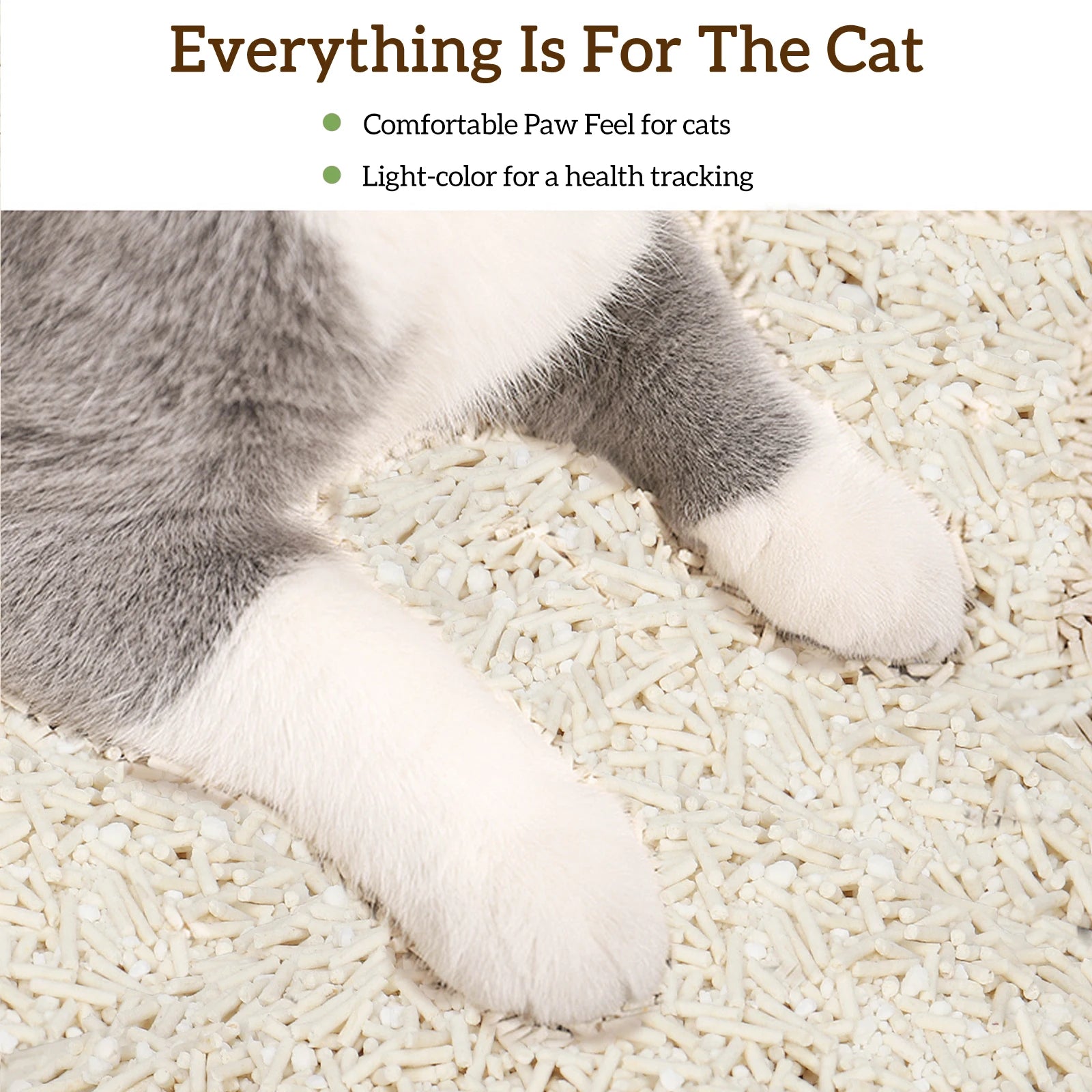 Non-Stick Ultra Clumping Cassava Tofu Cat Litter 4KG/PACK