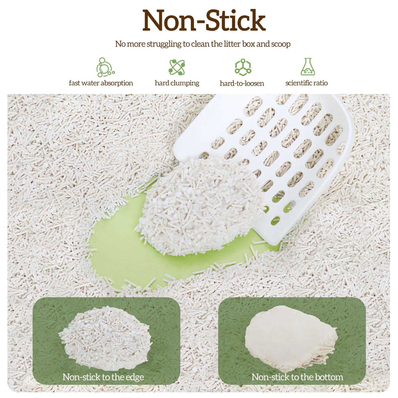 Non-Stick Ultra Clumping Cassava Tofu Cat Litter 4KG/PACK