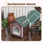 indoor or outdoor Cat House with Elevated Base