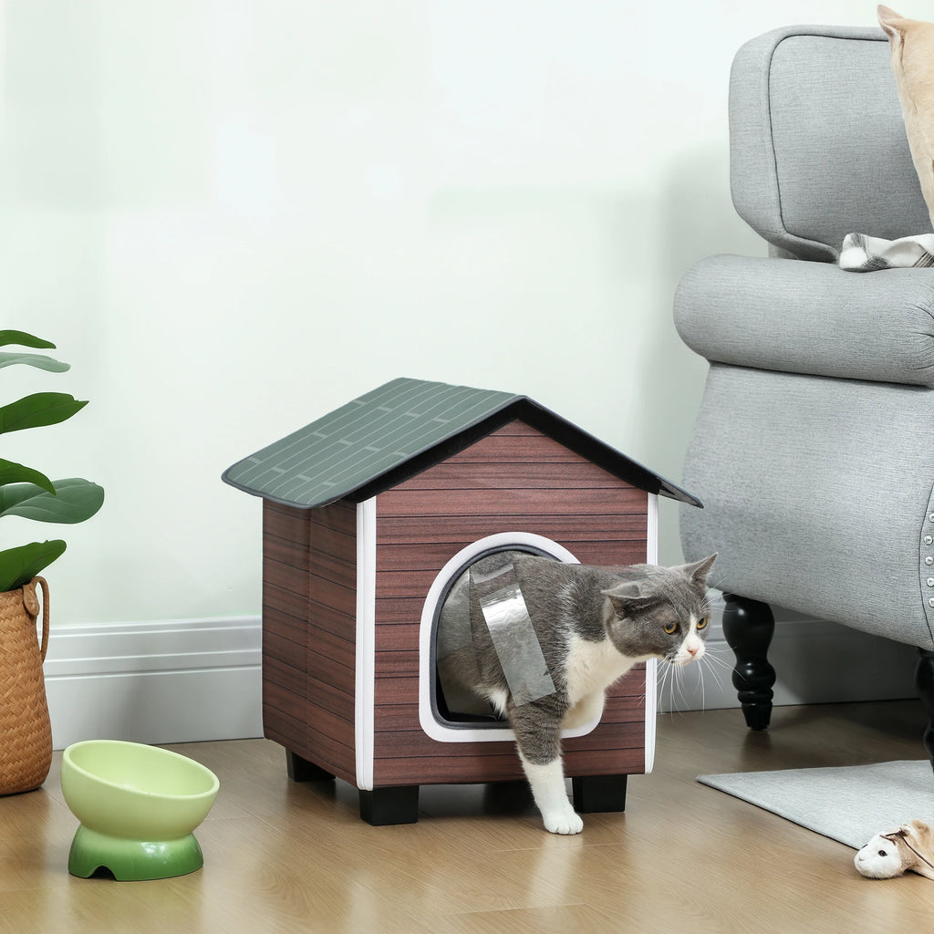 indoor or outdoor Cat House with Elevated Base
