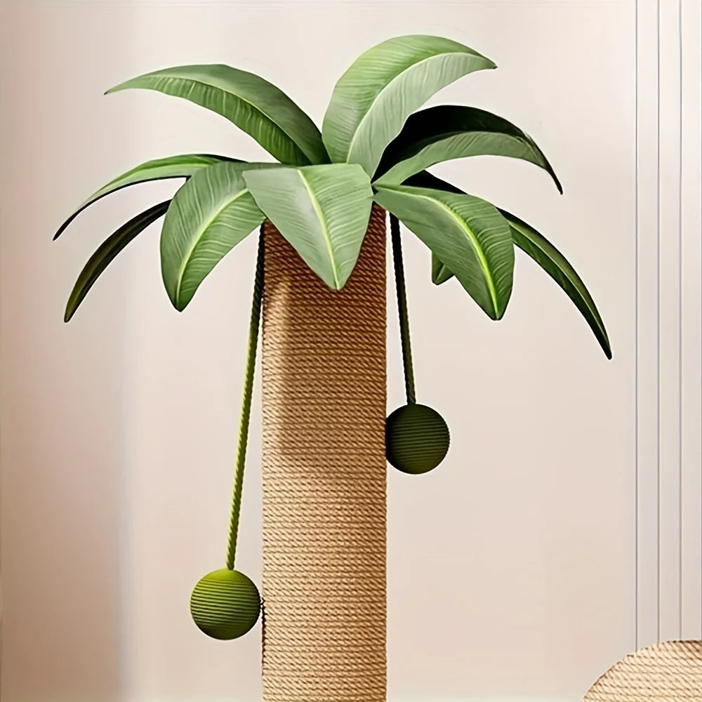Coconut Tree Cat Scratching Post & Play Tower