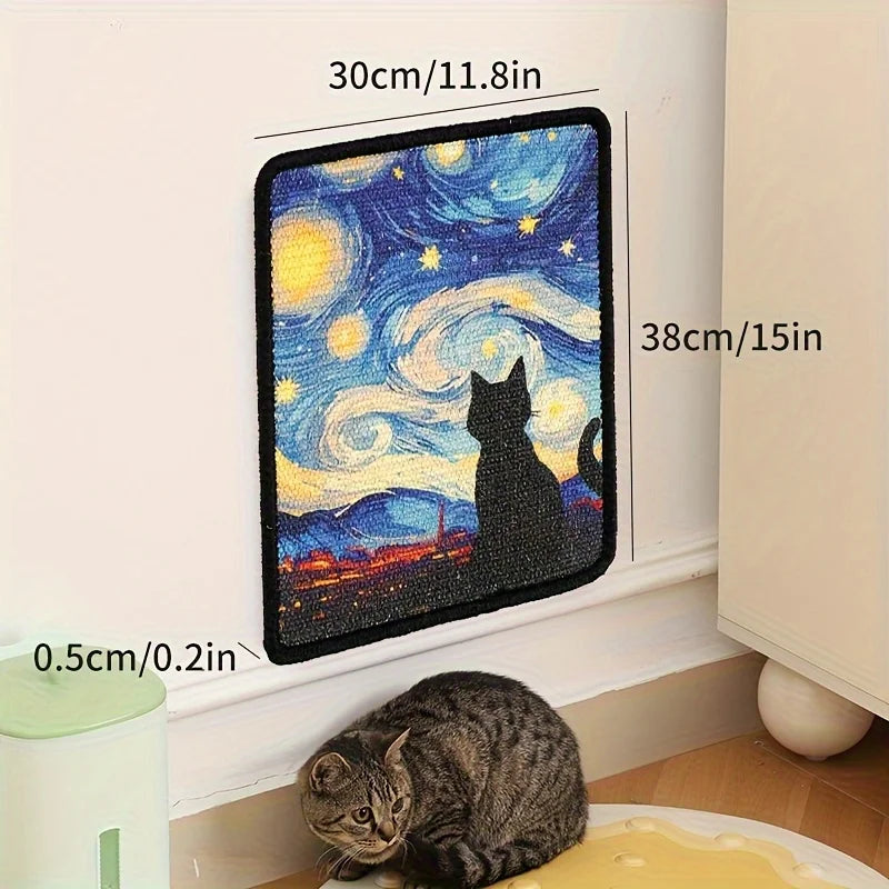 Natural Sisal Wall-Mounted Cat Scratching Board