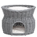 2-Tier Wicker Kitten Bed Basket