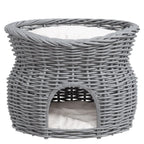 2-Tier Wicker Kitten Bed Basket