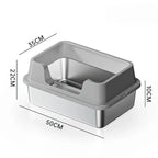 Stainless Steel no mess-Cat Litter Box with Lid and Scoop