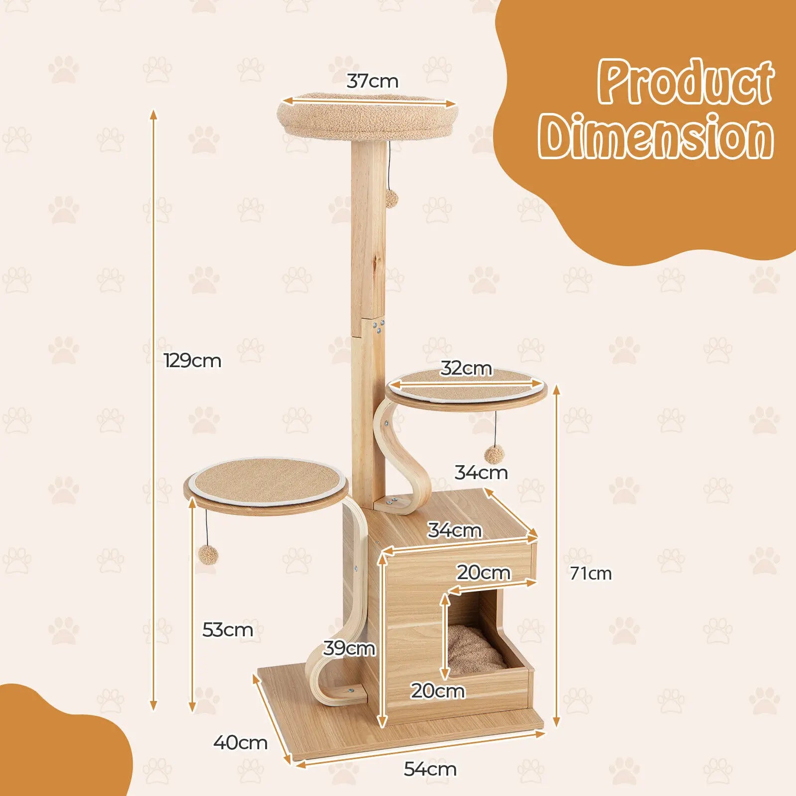 DORTALA Wooden Activity Center (129cm)