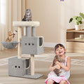 98 cm Multi-Level Cat Tree with 2 Cats caves
