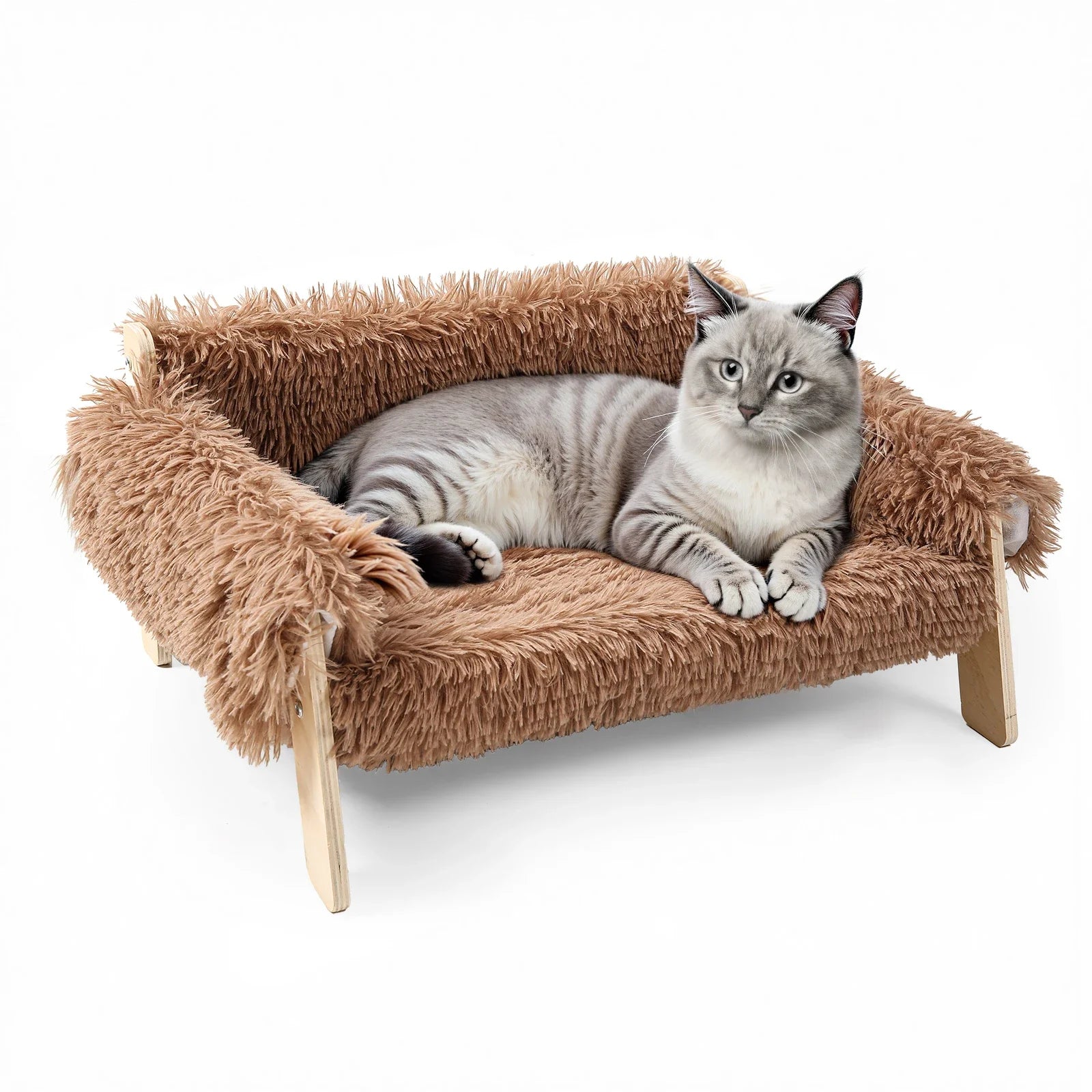 Soft Brown Cat Couch