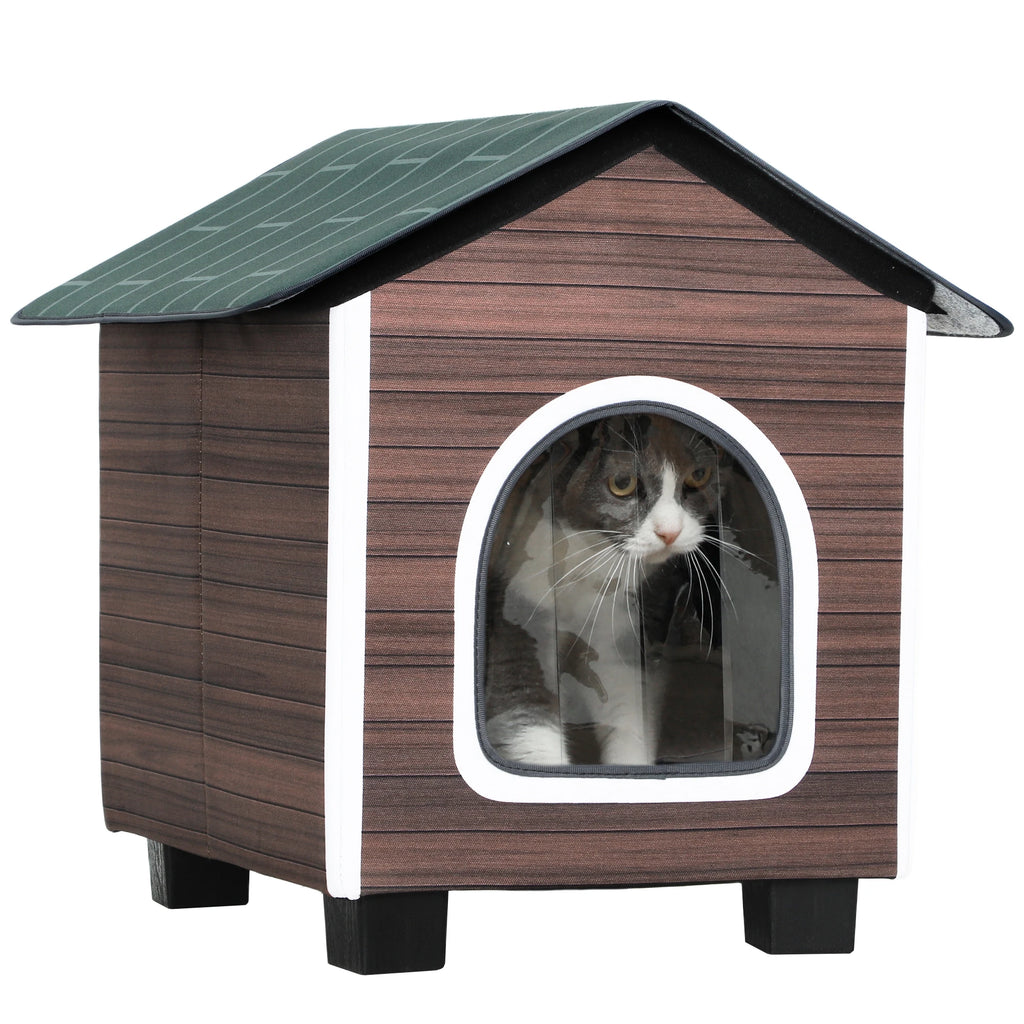 indoor or outdoor Cat House with Elevated Base