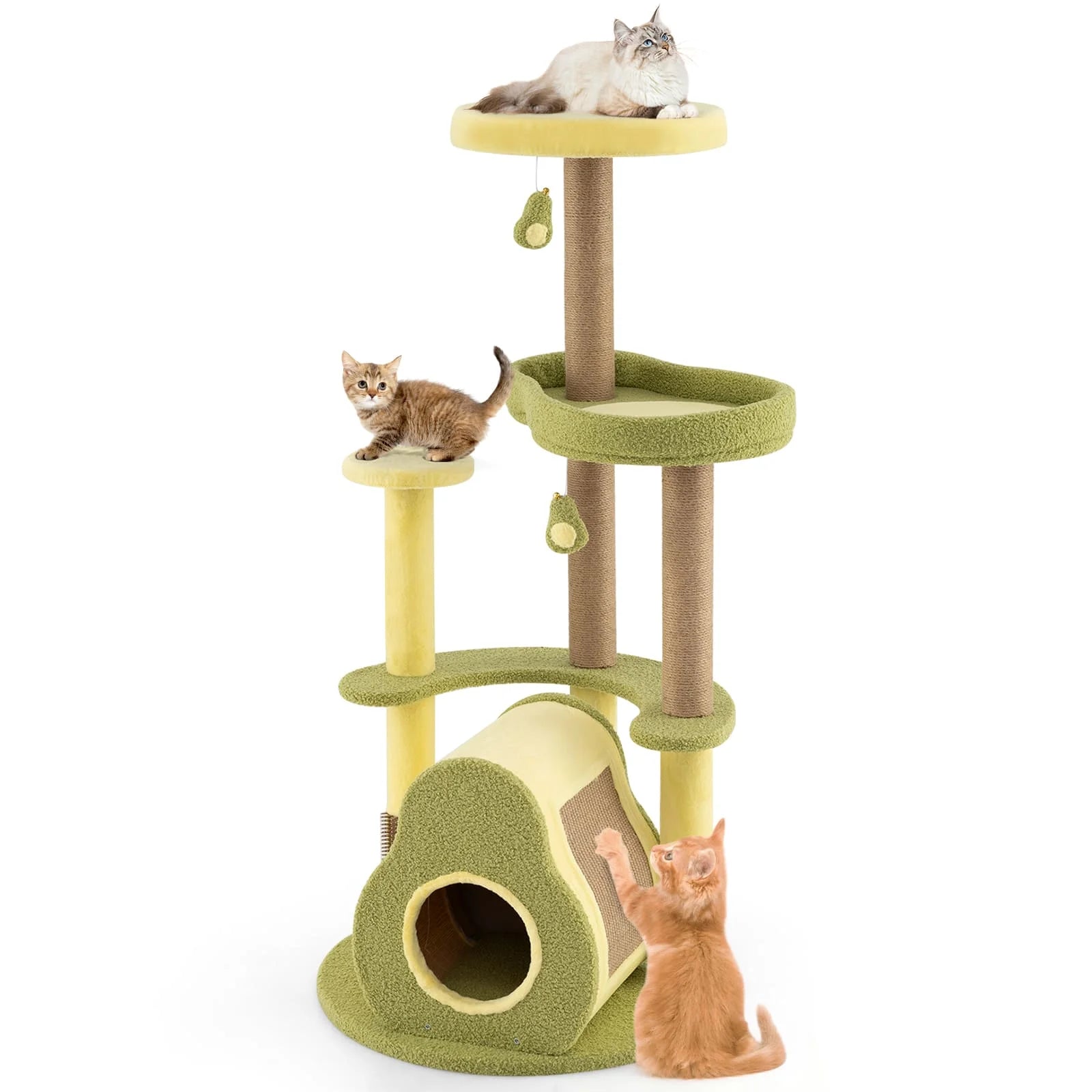 Green Avocado Cat Tree-Multi-level Cat Tower