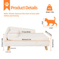 Waterproof Pet Sofa Dog Cat Bed Couch Raised Chair Lounger Plush Cover Cushion