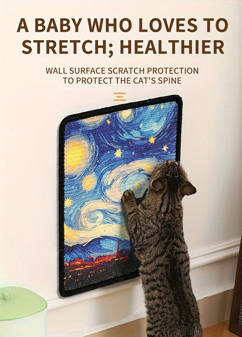 Natural Sisal Wall-Mounted Cat Scratching Board