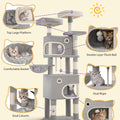180 cm Multi-Level Cat condo with 8 Scratching Posts & 2 cat caves