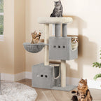 98 cm Multi-Level Cat Tree with 2 Cats caves