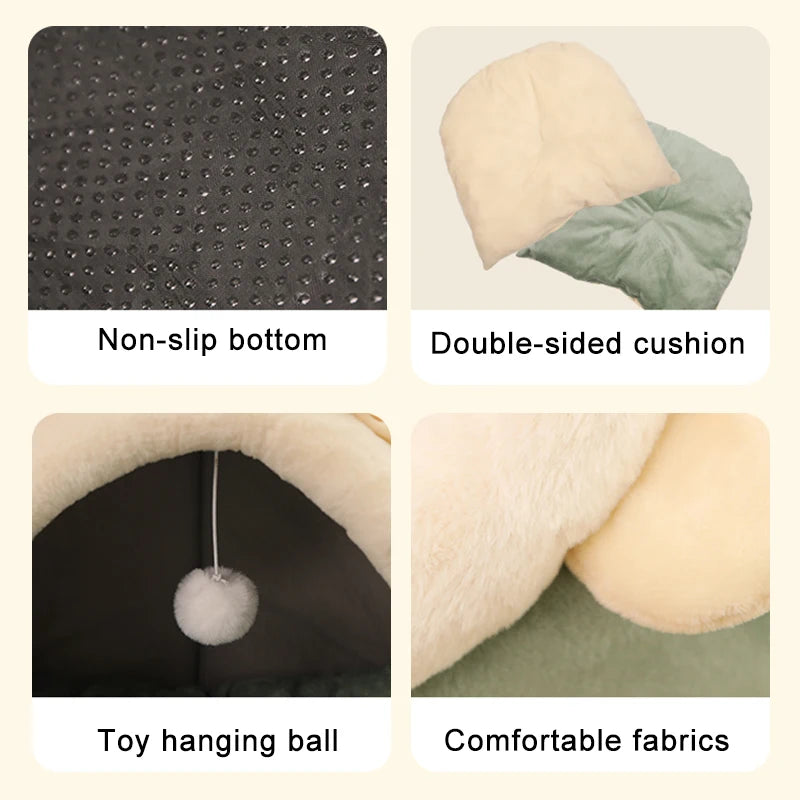 Soft cartoon-like Purr cave- (chose your size and style)