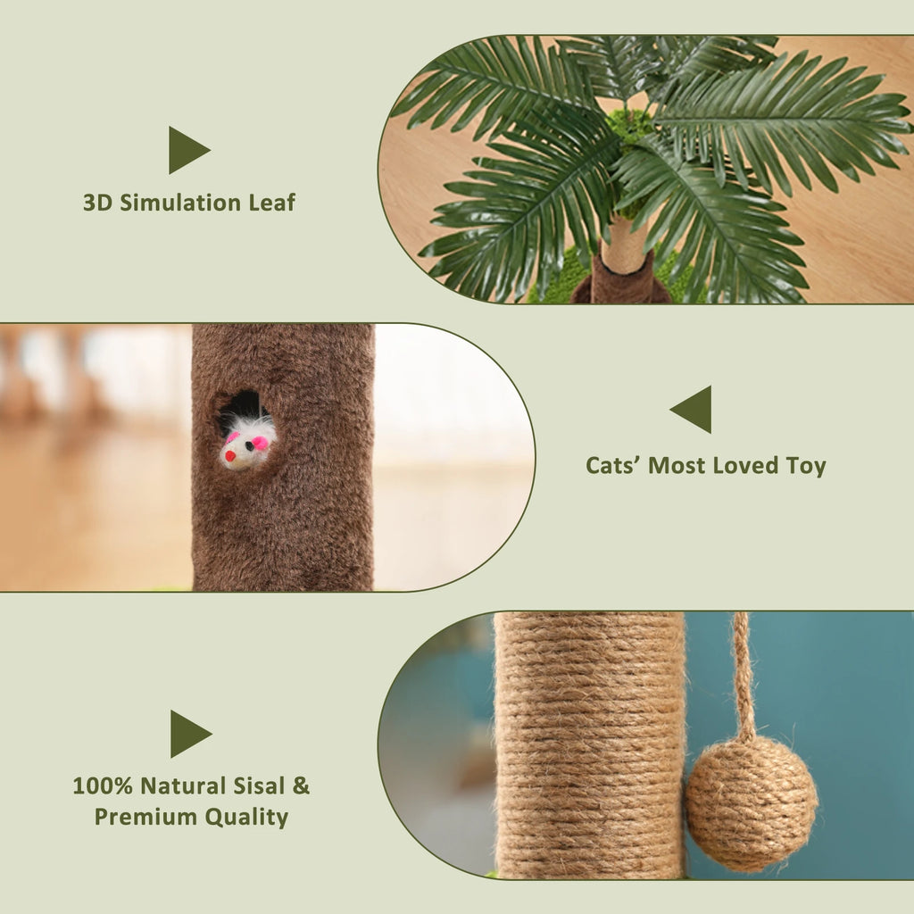 Platyfull purr Tree for Kitten Adult Cats (56cm/93cm)