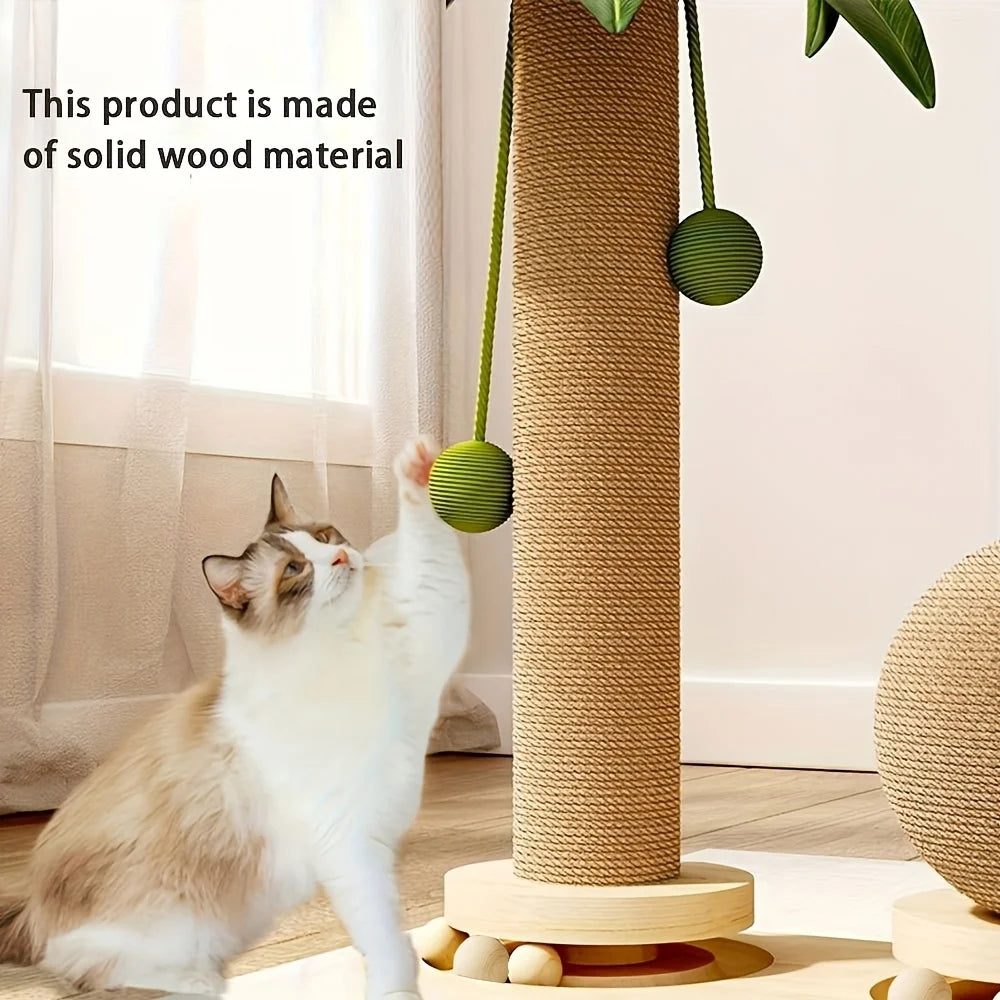 Coconut Tree Cat Scratching Post & Play Tower