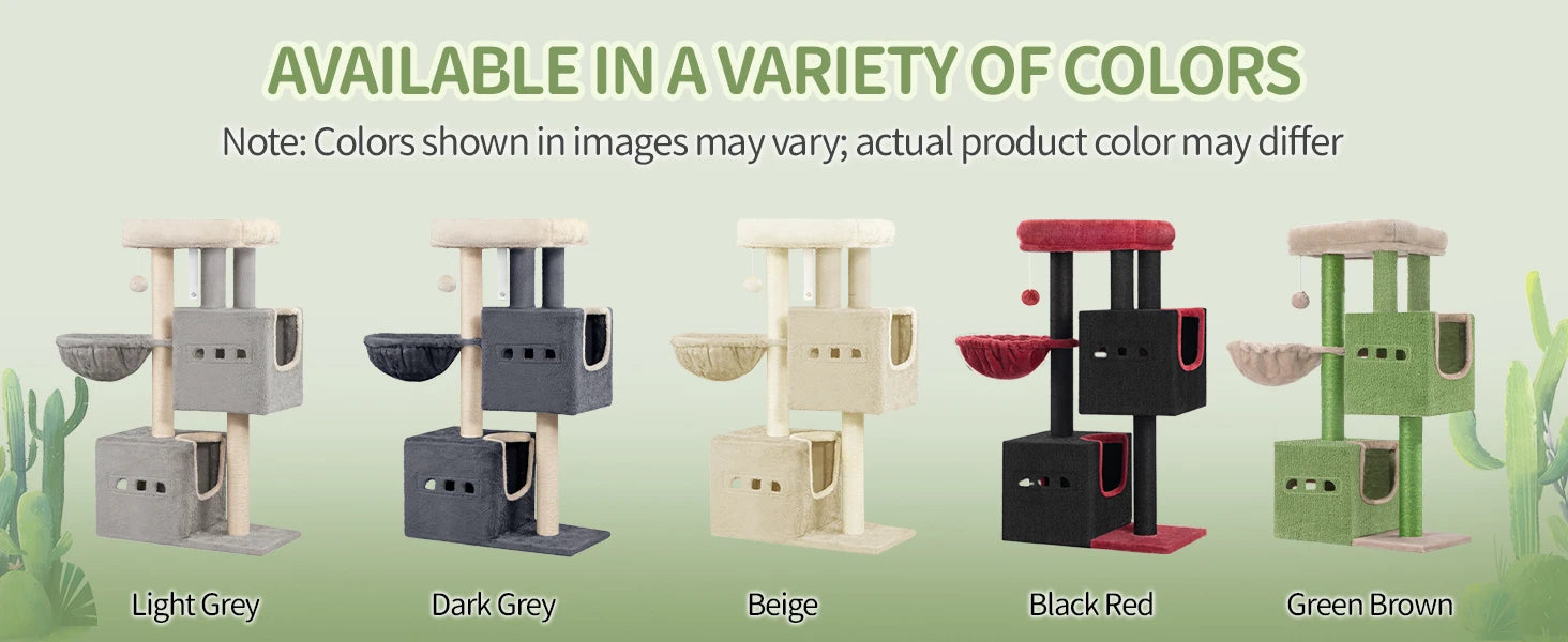 98 cm Multi-Level Cat Tree with 2 Cats caves