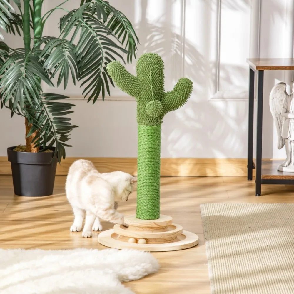 mini Cactus Sisal Scratching Post for small cats & kittens