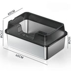 Stainless Steel no mess-Cat Litter Box with Lid and Scoop