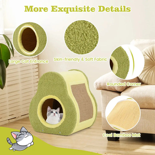 35 x 33 x 40 cm Avocado-shaped Cat House