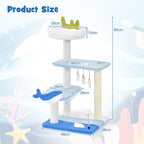 Ocean-themed Cat Tree 3-levesl