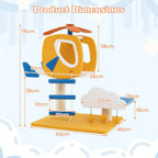 Playful DORTALA Aviation-themed Cat Tree with Helicopter Top Perch
