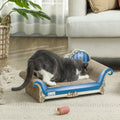 2-in-1 Cat Scratching Board with Catnip-aesthetically pleasing design-suitable for scratching and resting