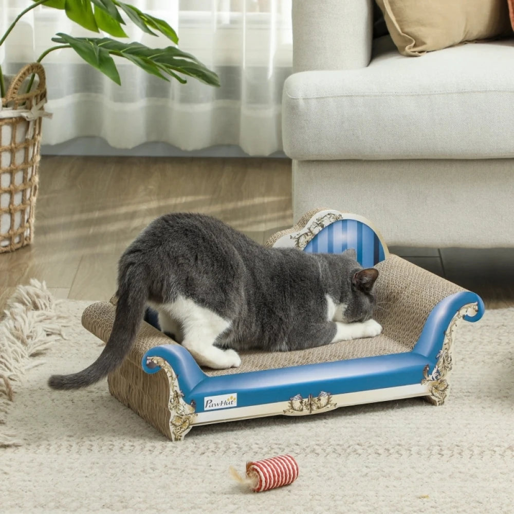 2-in-1 Cat Scratching Board with Catnip-aesthetically pleasing design-suitable for scratching and resting