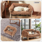 Soft brown cat sofa