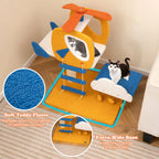 Playful DORTALA Aviation-themed Cat Tree with Helicopter Top Perch