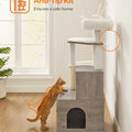 2 in 1 Feandrea WoodyWonders Cat Tree with Litter Box Enclosure