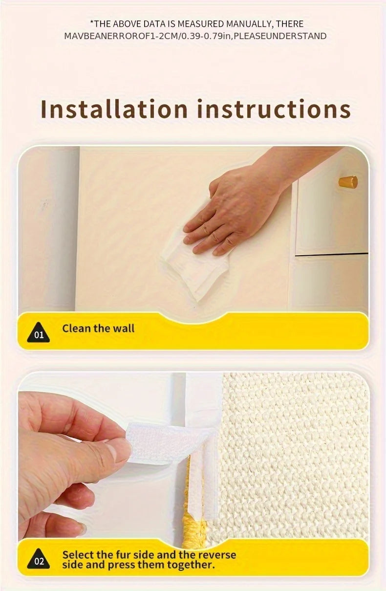 Natural Sisal Wall-Mounted Cat Scratching Board