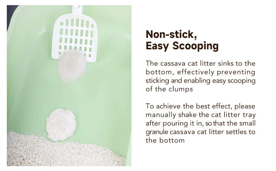 Non-Stick Ultra Clumping Cassava Tofu Cat Litter 4KG/PACK