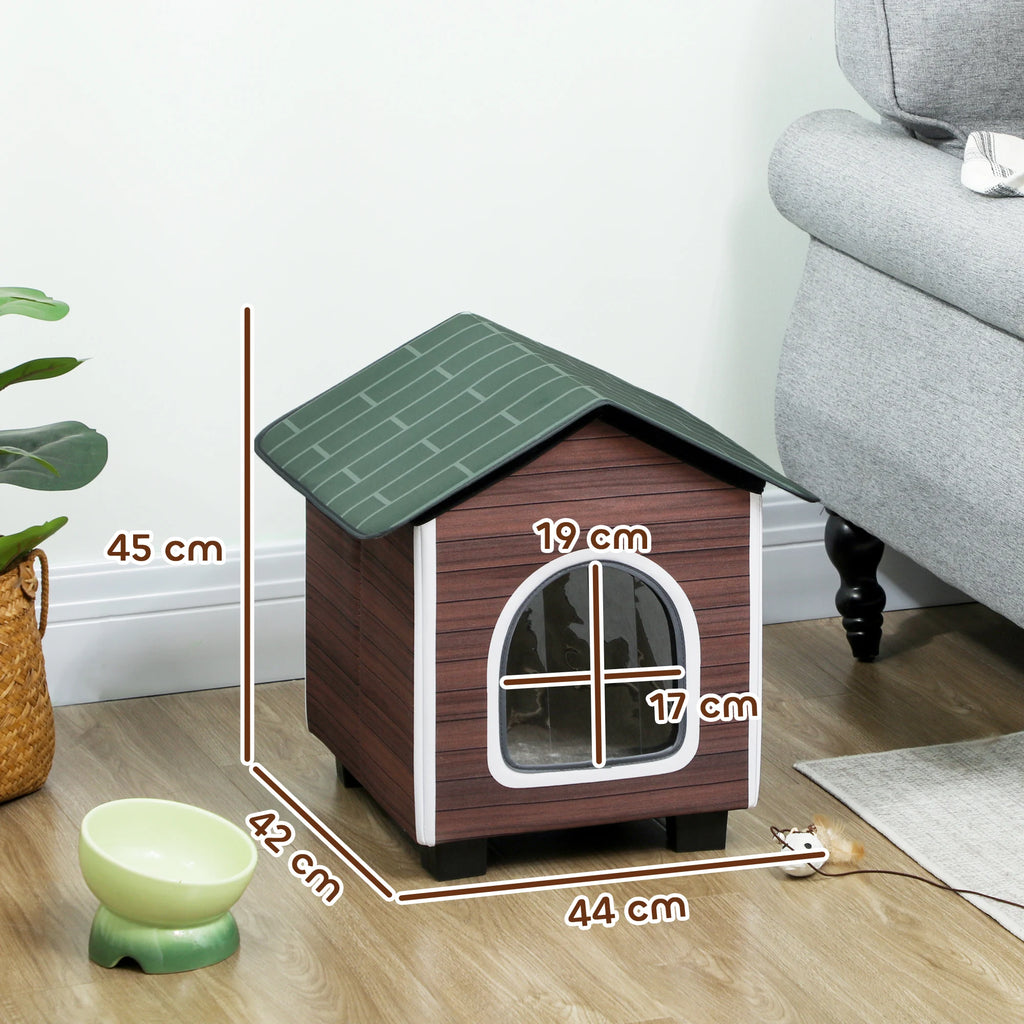 indoor or outdoor Cat House with Elevated Base