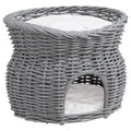 2-Tier Wicker Kitten Bed Basket