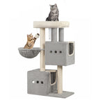98 cm Multi-Level Cat Tree with 2 Cats caves