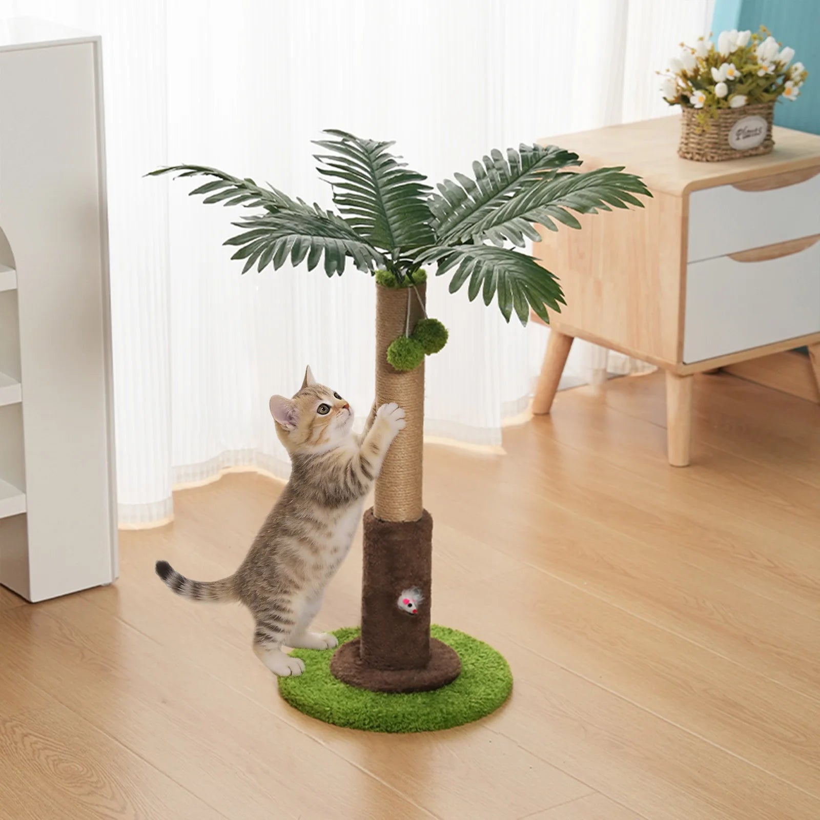 Platyfull purr Tree for Kitten Adult Cats (56cm/93cm)