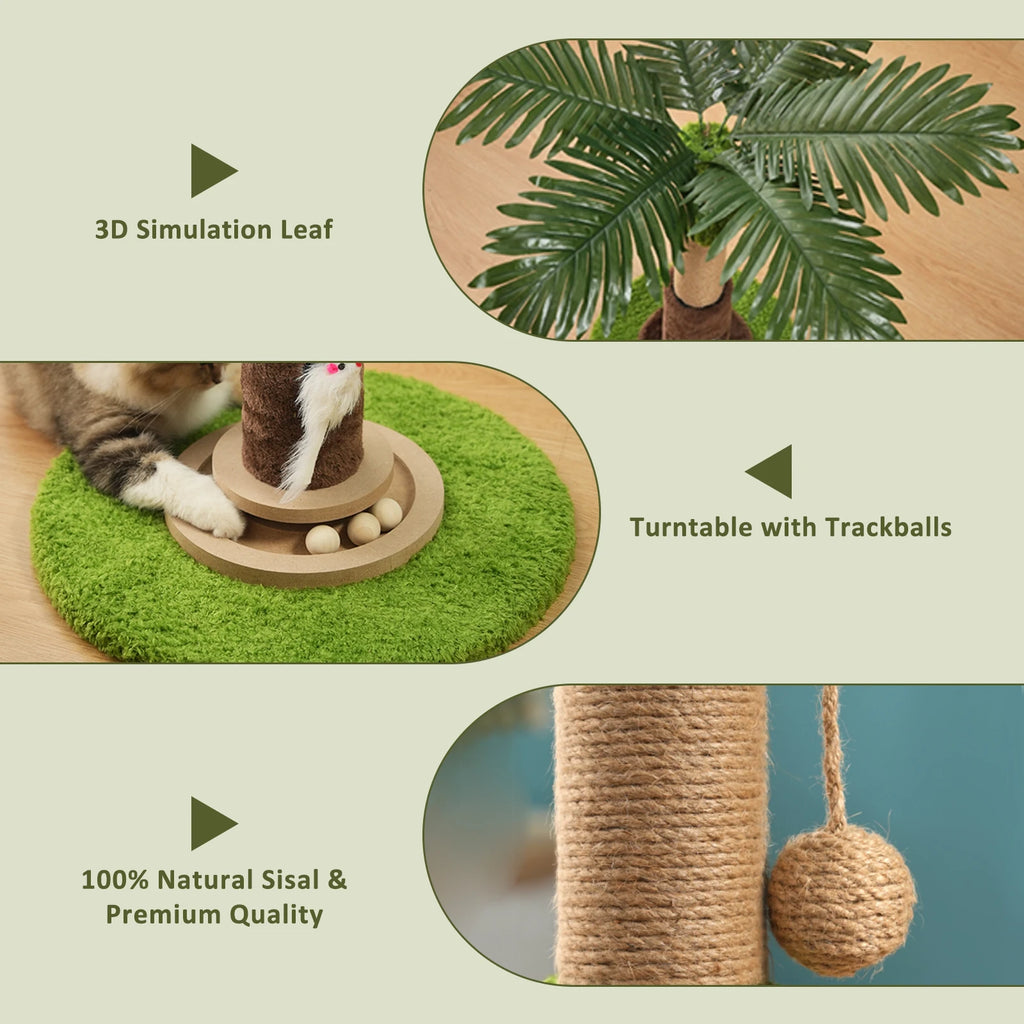 Platyfull purr Tree for Kitten Adult Cats (56cm/93cm)