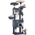 180 cm Multi-Level Cat condo with 8 Scratching Posts & 2 cat caves