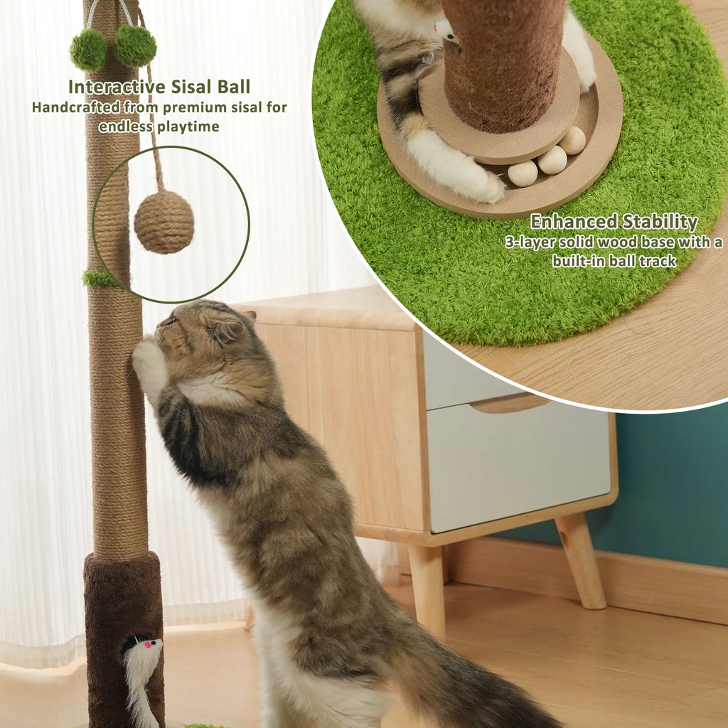 Platyfull purr Tree for Kitten Adult Cats (56cm/93cm)