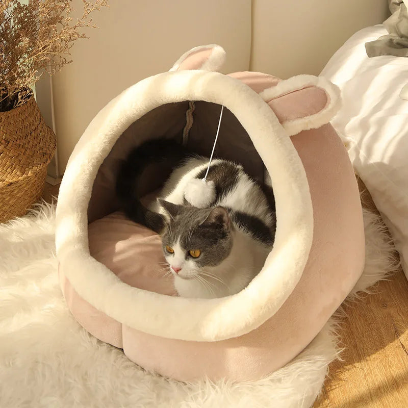 Soft cartoon-like Purr cave- (chose your size and style)