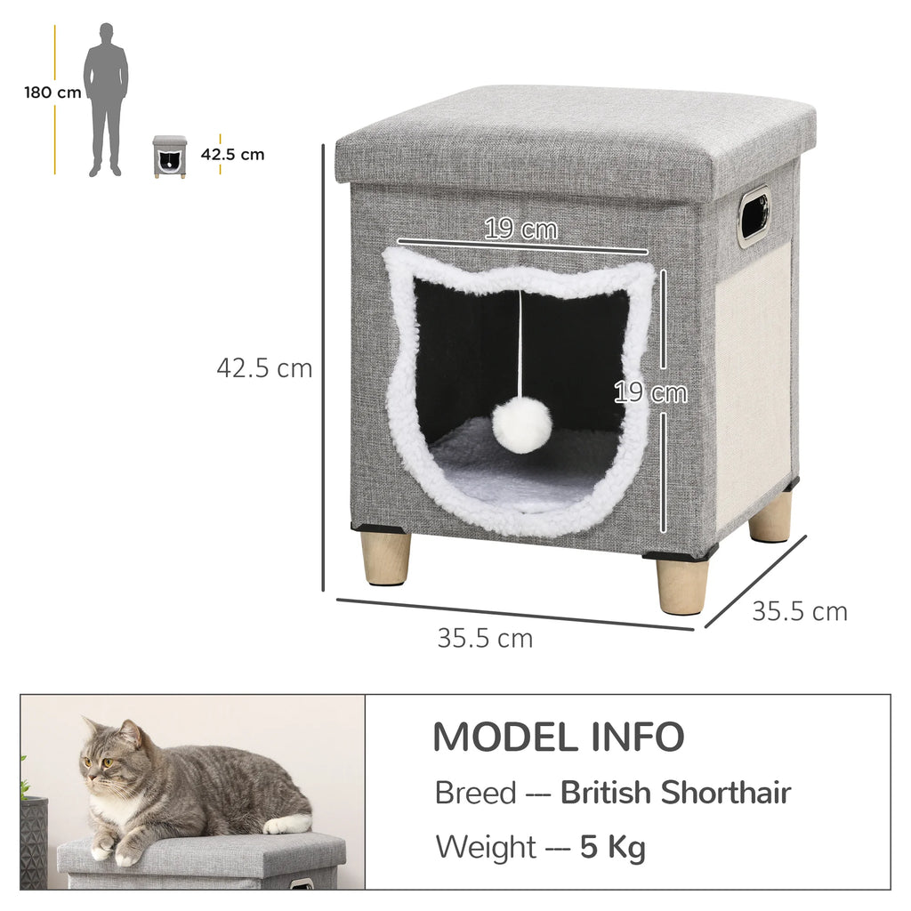 2 in 1 Cat Bed Ottoman