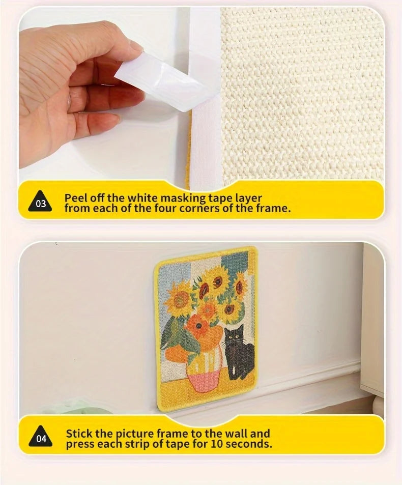 Natural Sisal Wall-Mounted Cat Scratching Board