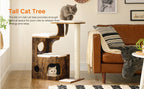 Feandra-Luxurious Cat Tree, Medium Cat Tower with 3 Beds (86 cm)